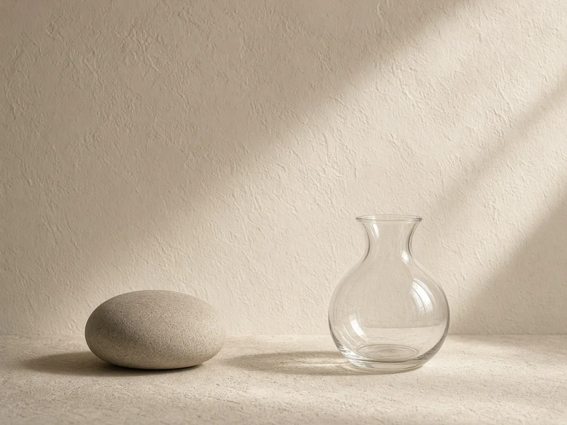 Minimal still life suggesting quiet luxury and simplicity
